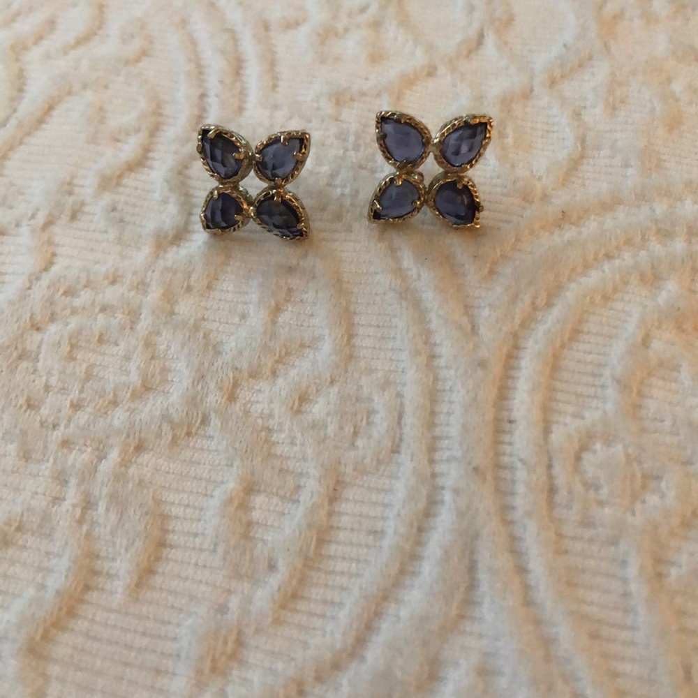 Purple Kendra Scott stud earrings